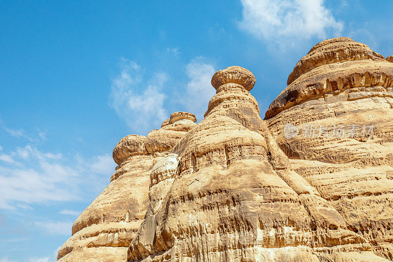 Jabal Ithlib隐藏的nabataean洞穴，Al Ula，沙特阿拉伯